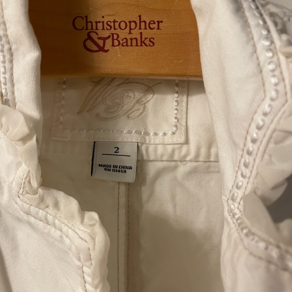 White House Black Market White Blazer Suit Jacket - Picture 2 of 2